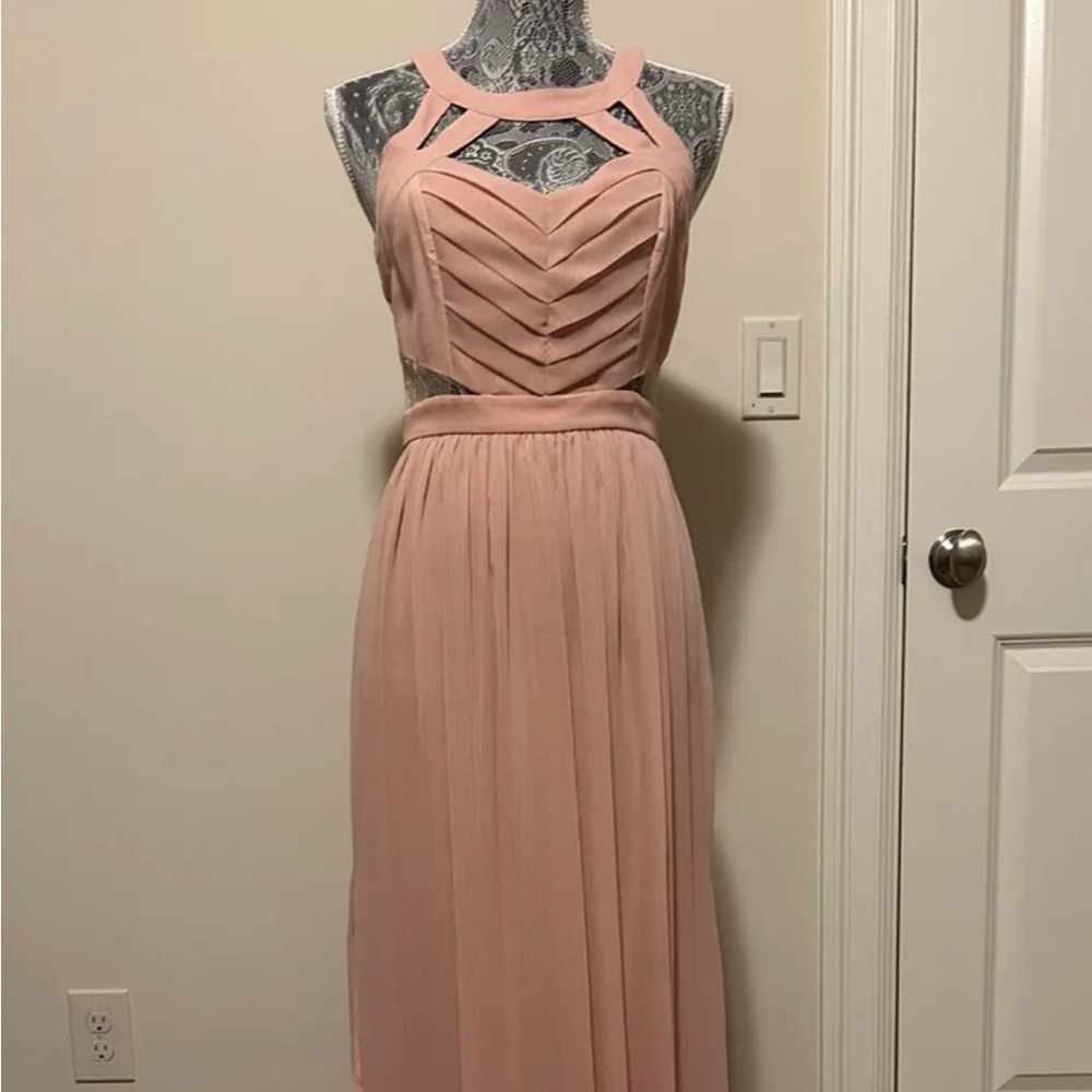 BCBG dusty rose blush pink gown, size 4